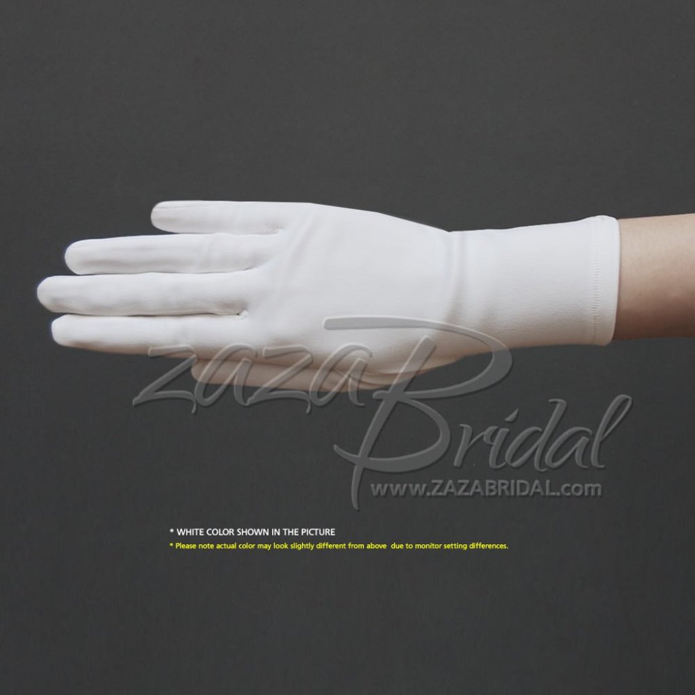Stretch Dull Matte Satin Dress Gloves Wrist Length/No Shine,Elegant Look